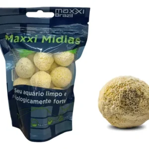 mídia biológica maxxi cerâmica bioporosa 500g para aquários