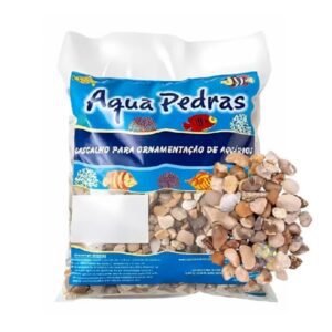 substrato cascalho de rio nº4 aqua pedras 5kg para aquário