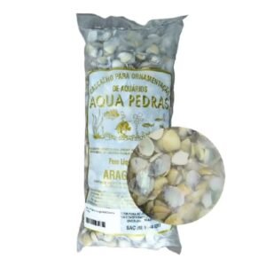 substrato aragonita concha nº4 aqua pedras 1kg para aquário