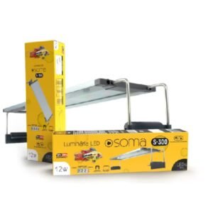 luminária led soma s 300 12w wrgb autovolt